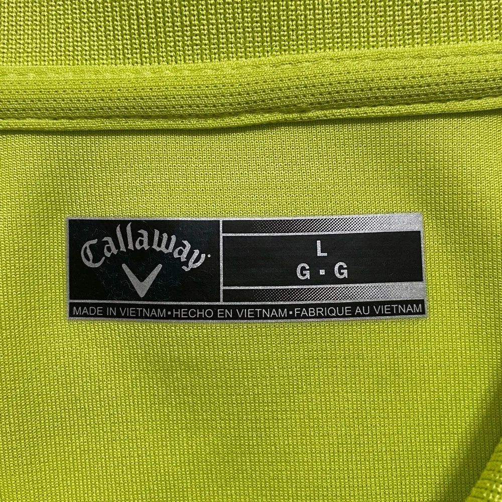 Callaway Men's Golf Polo Shirt Size L Green Short Sleeve Emb Logo‎